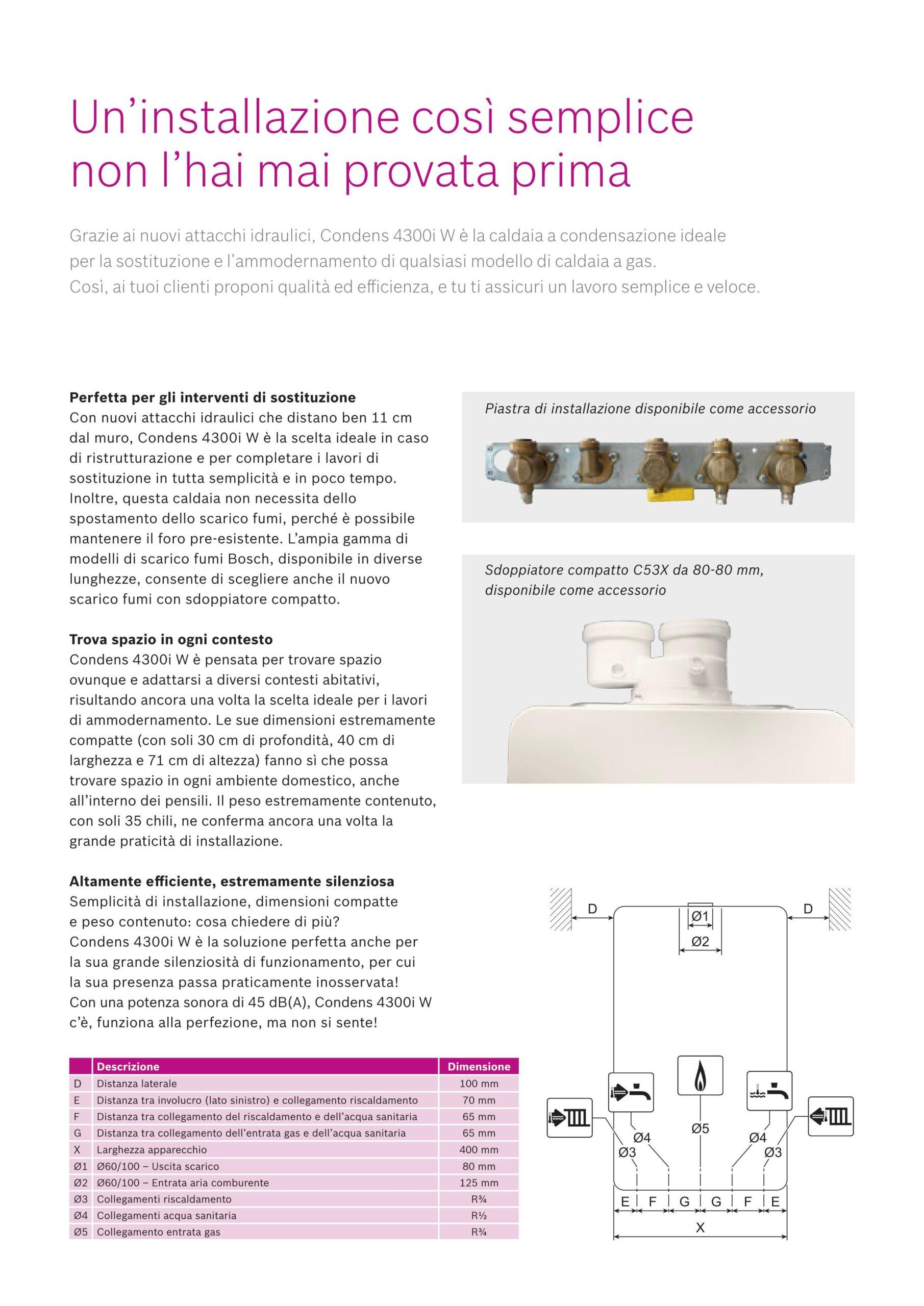 Bosch Condens 4300i W caratteristiche