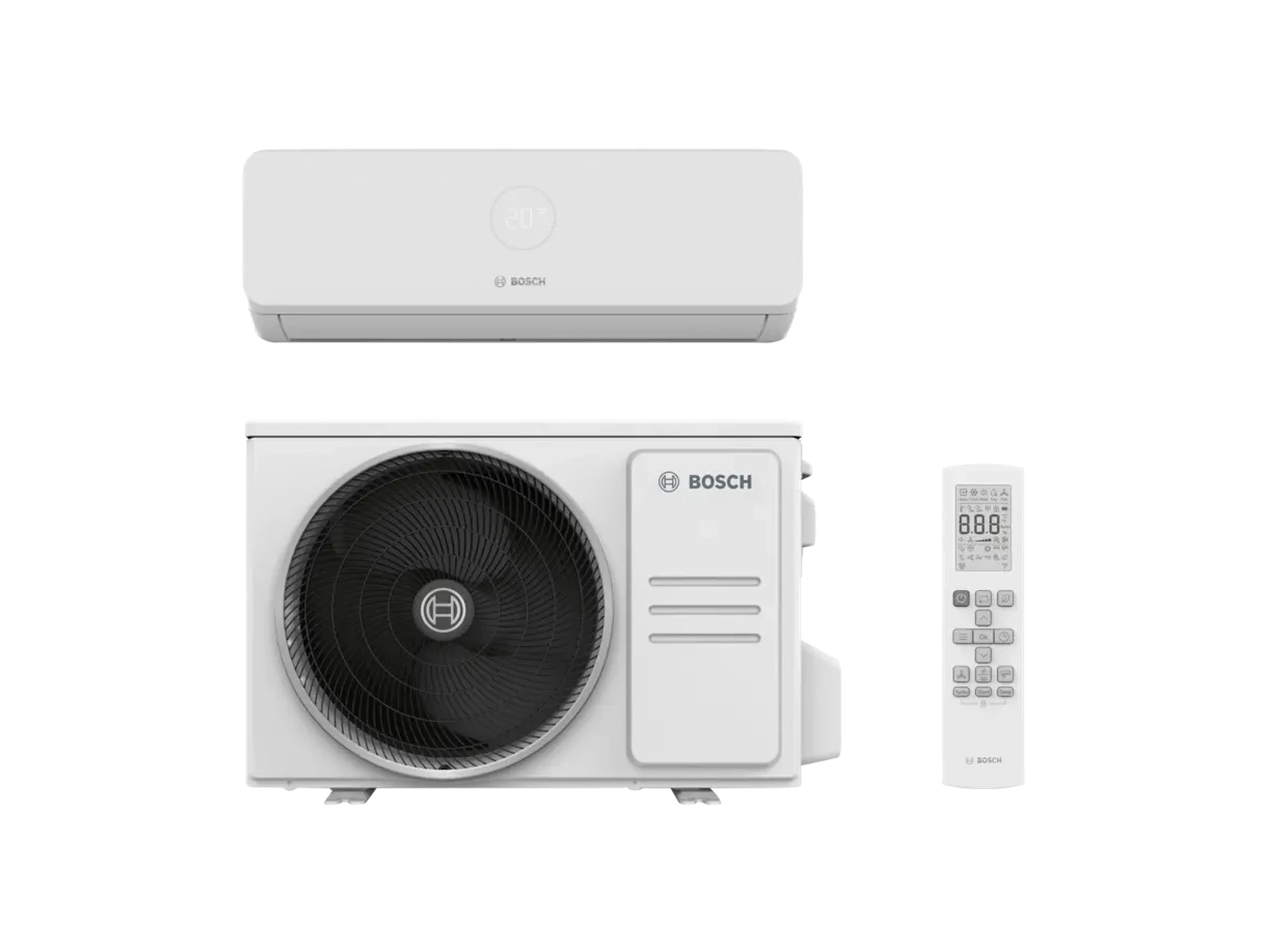 Bosch Climate 3200i con unità interna, esterna e telecomando – Marra Impianti