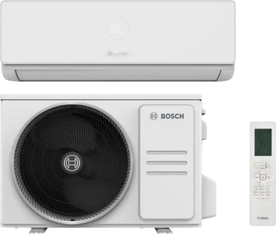 Sistema Bosch Climate 4000i con unità interna, esterna e telecomando